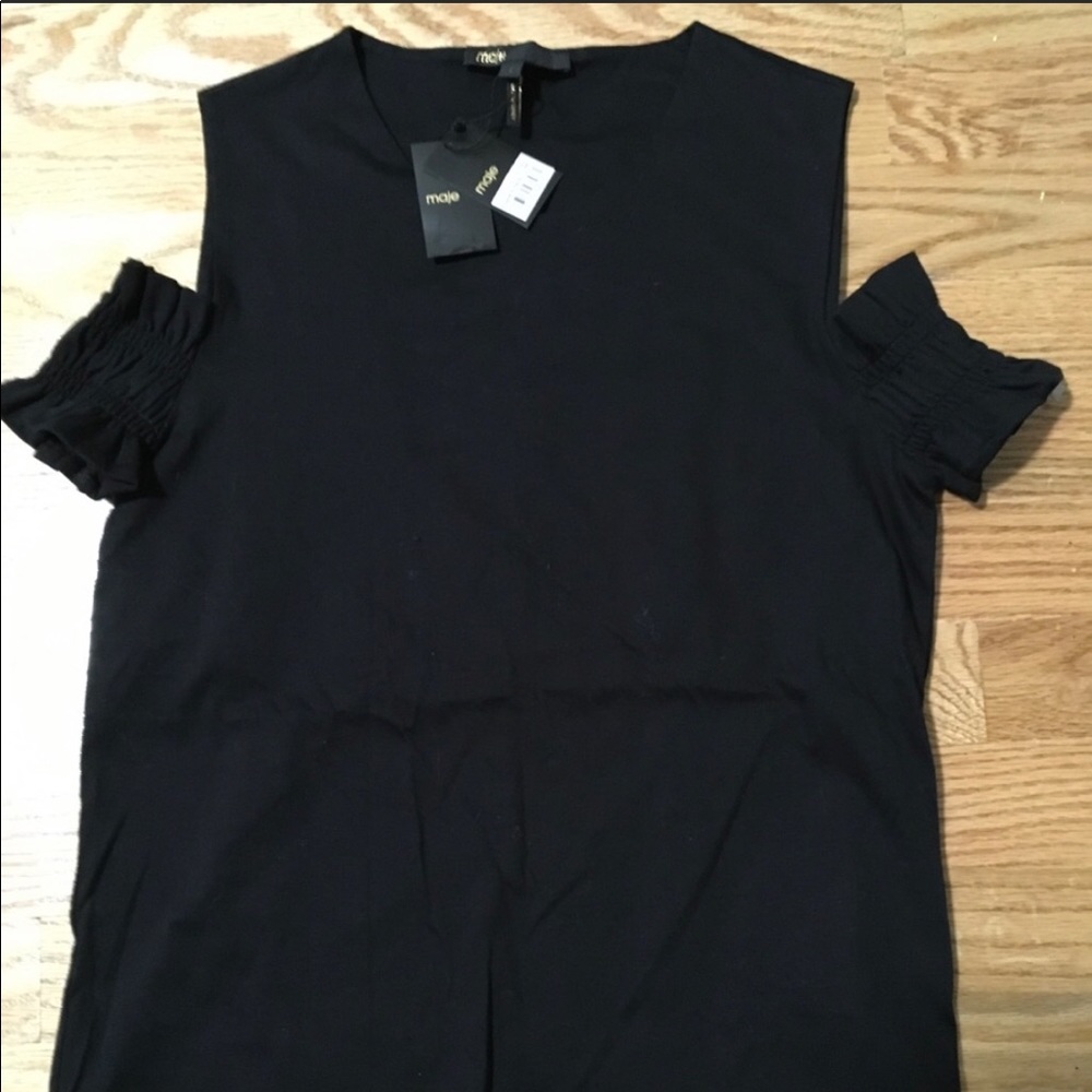 Maje black off the shoulder shirt